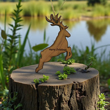 Load image into Gallery viewer, Reindeer Merry Christmas - Cedar Ornament