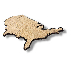 Load image into Gallery viewer, Detailed 50 State map with cities Puzzle - 26x18 Inches - 52 Piece Wood