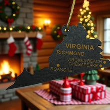 Load image into Gallery viewer, Ornament - CUSTOM - Virginia State with Cities