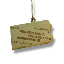 Load image into Gallery viewer, Ornament - CUSTOM - Pennsylvania State with Cities