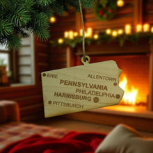 Load image into Gallery viewer, Ornament - CUSTOM - Pennsylvania State with Cities