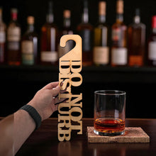 Load image into Gallery viewer, Door Hanger-CUSTOM Do Not Disturb 15x3 Hotel Motel Bedroom Office MAPLE WOOD