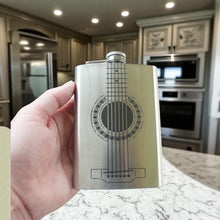 Load image into Gallery viewer, 8oz Acoustic Guitar Stainless Steel Flask