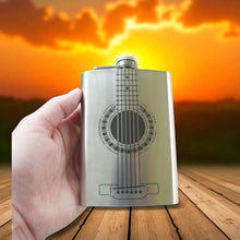 Load image into Gallery viewer, 8oz Acoustic Guitar Stainless Steel Flask