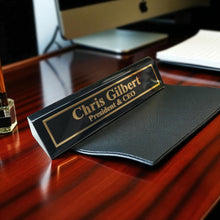Load image into Gallery viewer, Desk Wedge Name Plate - Personalized Titles and Styles - 11 Inches