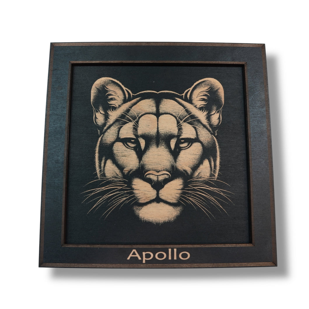 Framed Art - PERSONALIZED - CUSTOM - Mountain Lion