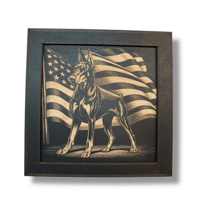 Framed Art - CUSTOM - Doberman - Dog