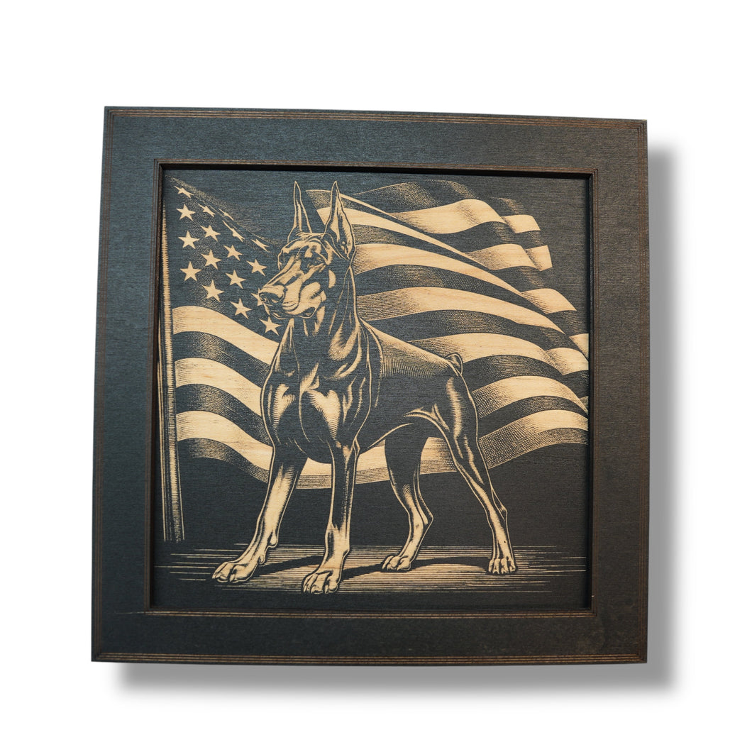Framed Art - CUSTOM - Doberman - Dog