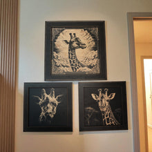 Load image into Gallery viewer, Framed Art - CUSTOM - Giraffe SET of 3 Pictures