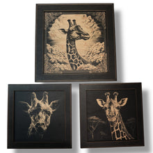 Load image into Gallery viewer, Framed Art - CUSTOM - Giraffe SET of 3 Pictures