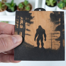 Load image into Gallery viewer, Ornament - BLACK - Bigfoot Sasquatch SET of 4 Ornaments