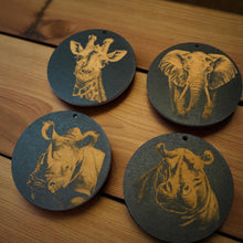 Load image into Gallery viewer, Ornament - Black - Safari SET of 4