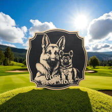 Load image into Gallery viewer, Sign - Black - Worlds best mom with german shephard - Dog