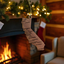 Load image into Gallery viewer, Ornament - CUSTOM - California State with Cities