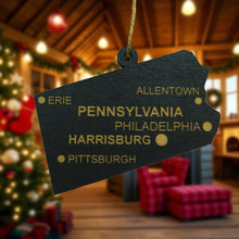 Load image into Gallery viewer, Ornament - CUSTOM - Pennsylvania State with Cities