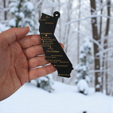 Load image into Gallery viewer, Ornament - CUSTOM - California State with Cities