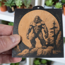 Load image into Gallery viewer, Ornament - BLACK - Bigfoot Sasquatch SET of 4 Ornaments