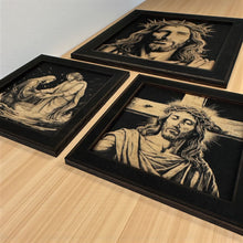 Load image into Gallery viewer, Framed Art - CUSTOM - Jesus SET of 3 Pictures