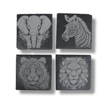 Load image into Gallery viewer, Coaster - Slate - Fancy Animals - SET OF 4