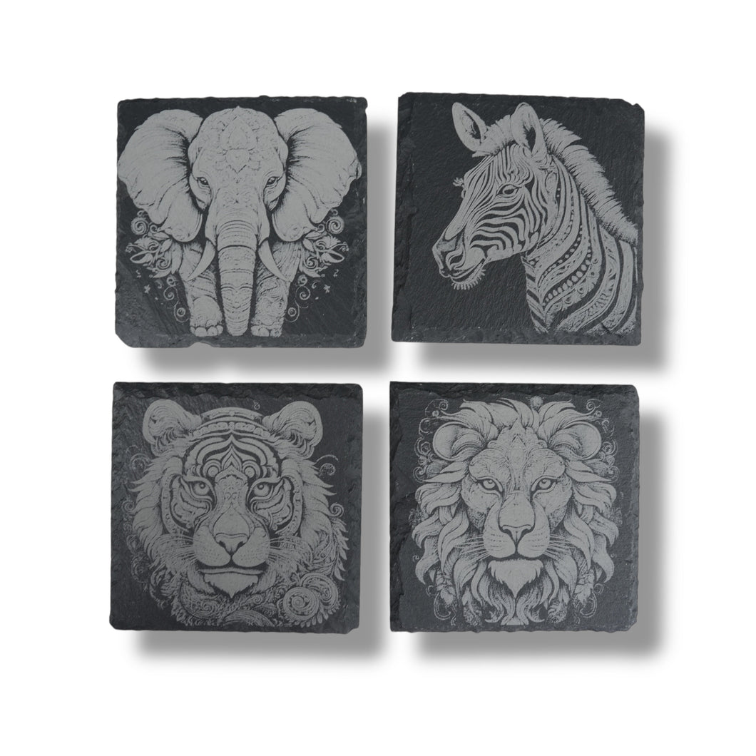 Coaster - Slate - Fancy Animals - SET OF 4