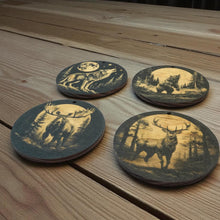 Load image into Gallery viewer, Ornament - Black - Woods at Night SET of 4