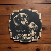 Load image into Gallery viewer, Sign - Black - Worlds best mom with Dachshund - Dog