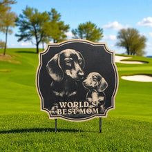 Load image into Gallery viewer, Sign - Black - Worlds best mom with Dachshund - Dog