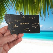 Load image into Gallery viewer, Ornament - CUSTOM - Montana State with Cities