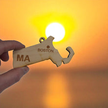 Load image into Gallery viewer, Ornament - CUSTOM - Massachusetts State with Cities