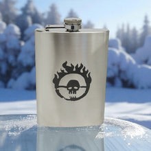 Load image into Gallery viewer, 8oz Skull Branding Stainless Steel Flask