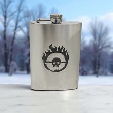 Load image into Gallery viewer, 8oz Skull Branding Stainless Steel Flask