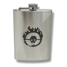 Load image into Gallery viewer, 8oz Skull Branding Stainless Steel Flask