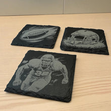 Load image into Gallery viewer, Coaster - Slate - Football - SET OF 3