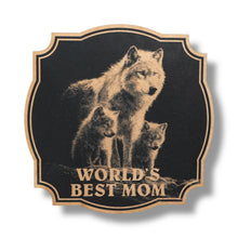 Load image into Gallery viewer, Sign - Black - Worlds best mom with wolves