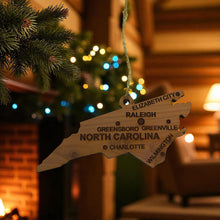 Load image into Gallery viewer, Ornament - CUSTOM - North Carolina State with Cities