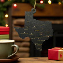 Load image into Gallery viewer, Ornament - CUSTOM - Texas State with Cities