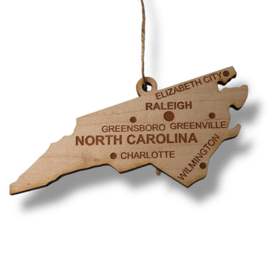 Ornament - CUSTOM - North Carolina State with Cities