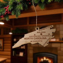 Load image into Gallery viewer, Ornament - CUSTOM - North Carolina State with Cities