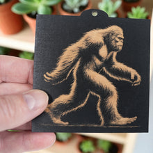 Load image into Gallery viewer, Ornament - BLACK - Bigfoot Sasquatch SET of 4 Ornaments