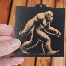 Load image into Gallery viewer, Ornament - BLACK - Bigfoot Sasquatch SET of 4 Ornaments