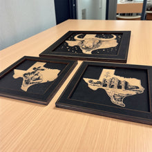 Load image into Gallery viewer, Framed Art - CUSTOM - Texas SET of 3 Pictures