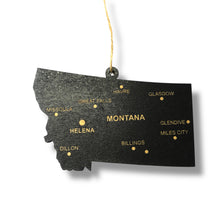 Load image into Gallery viewer, Ornament - CUSTOM - Montana State with Cities