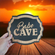 Load image into Gallery viewer, Babe Cave - Black Door Sign