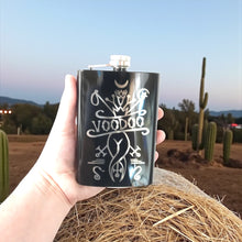 Load image into Gallery viewer, 8oz BLACK Voodoo Flask