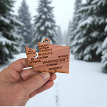 Load image into Gallery viewer, Ornament - CUSTOM - Washington State with Cities