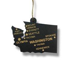 Load image into Gallery viewer, Ornament - CUSTOM - Washington State with Cities