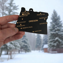 Load image into Gallery viewer, Ornament - CUSTOM - Oregon State with Cities