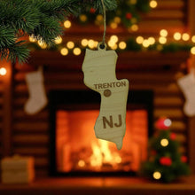 Load image into Gallery viewer, Ornament - CUSTOM - New Jersey State with Cities