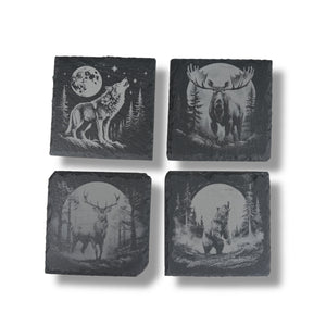 Coaster - Slate - Woods at Night - SET of 4