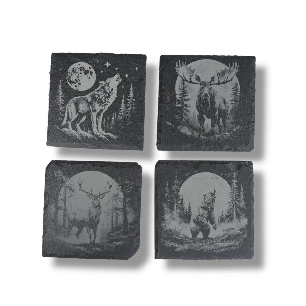 Coaster - Slate - Woods at Night - SET of 4